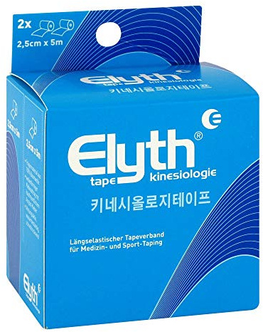 KINESIOLOGIE Tape Elyth 2,5 cmx5 m blau 2 St