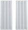PONY DANCE Thermogardinen Hitzeschutz Ösenschal 2er Set H 137 x B 117 cm Verdunkelungsvorhang Weiss Vorhänge Wohnzimmer Modern Kurz Thermal Curtains, Grau-weiß