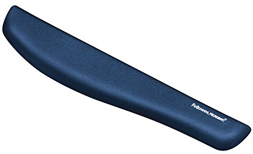 Fellowes ergonomische Handgelenkauflage für Tastatur PlushTouch™, super weiche Handballenauflage, Gel und Memoryfoam, blau