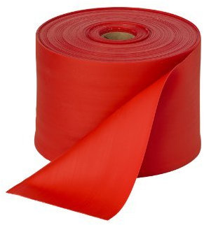 Thera-band Latexfreies rotes mittelstarkes Widerstandsband 22 m Spenderbox