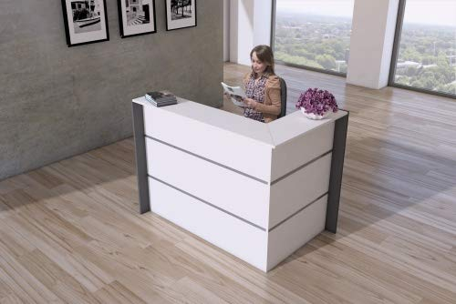 Empfangstheke Ecktheke Bari Weiß