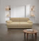 DOMO. collection Sofa Telos, 2-Sitzer Boxspringsofa mit Boxspringfederung, zeitlose 2er Couch mit breiten Armlehnen, Polstergarnitur 186 x 96 x 80 cm (BxTxH), beige (hell)