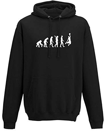 Hoodie Evolution Basketball Dunking Sport Jordan NBA 10 Farben Herren XS - 5XL DBB Alba Brose 46ers Olympia Bulls Celtics Spurs, Größe:XL, Farbe:schwarz - Logo Weiss