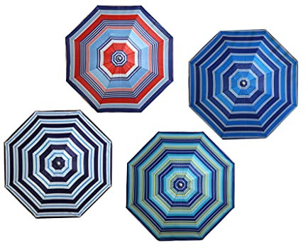 AQUASUMMER Sombrilla de rayas 160cm METAL NYLON UPF (4 modelos diferentes -aleatorio)
