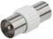 Mellbree TV Aerial Coaxial Coupler Male to Male, TV Aerial Coax Male to Male Plug RF Coaxial Joiner Coupler Adapter Plug for TV