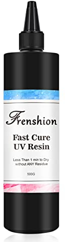 500G Upgrade 45S Fast Cure Klares hartes UV-Harz, hohe Transparenz und kein Schrumpfen für Heimwerker Professionelles Gießen und Beschichten von handgefertigten Schmuckohrringen Halskette Armband