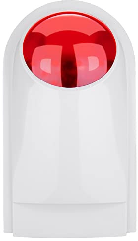 YISEELE Wireless Alarm Siren with 120DB, Power Adapter Sound and Red Flashing Siren for YISEELE Alarm System YX-500/YX-500S/YX-700 (Can't be used alone)