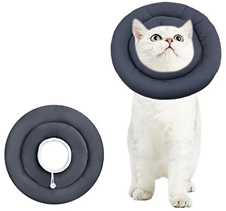 Collare per cani e gatti, protezione contro le perdite, morbido e confortevole, collare di protezione regolabile, protezione per animali domestici, per evitare graffi, imbuto per cani e gatti