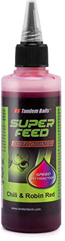 Tandem Baits SuperFeed Speed Booster Chilli & Robin Red | Carp Fishing Booster | Booster Effortless Carp Fishing | Carp Bait | Carp Fishing Accessories for Monster Fish 100ml