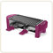 LITTLE BALANCE 8615 Raclette 2 Meuuh…!, Appareil à raclette 1/2 personnes, Grill amovible, 2 spatules + 2 planchettes, Sans PFAS, Antiadhésif, 320 W, Prune