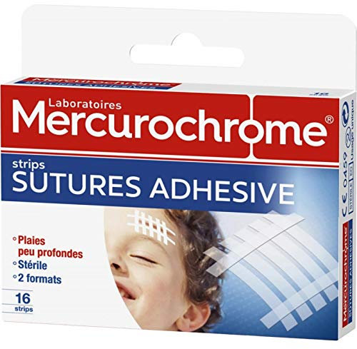 MERCUROCHROME - Pansements De Sutures Adhésifs X16 - Lot De 3