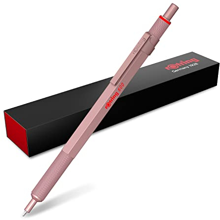 rOtring 600 Kugelschreiber | mittlere Spitze | Schwarze Tinte | Roségold Schaft | nachfüllbar