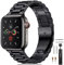BolYel Compatible con Correa Apple Watch 49mm 46mm 45mm 44mm 42mm(Series 1 2 3) Metal de Acero Inoxidable Correas para Apple Watch Ultra2/Ultra Series 10 9 8 7 SE 6 5 4 3 2 1, Negro