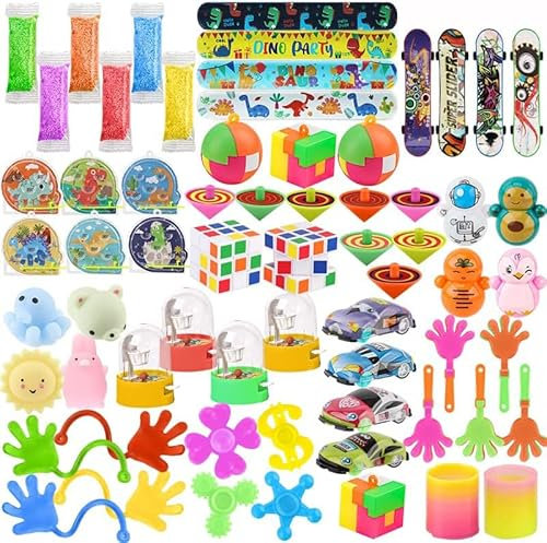 Tuko 60 PCS Party Favors Toys for Kids, Pop Fidget Toys, Classroom Prizes, Goody Bag Fillers, Pinata Stuffers, Carnival Prizes for Boys and Girls 4-10