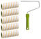 5 x Colorus Gelbfaden Malerwalze Farbwalze 18cm | Für Wandfarbe u. Fassadenfarbe | Malerrolle mit Farbroller Bügel 8mm | Maler Farbrolle Malerset Wandfarbe streichen