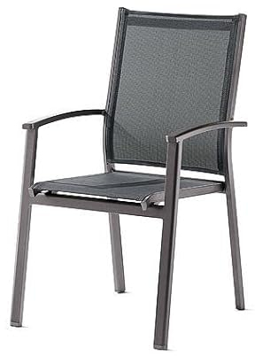 sieger EXCLUSIV Gartenstuhl Lima (LBH 62x57x97 cm) LBH 62x57x97 cm grau Stapelstuhl Klappstuhl