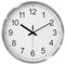 HZDHCLH 30cm geräuschlosem funkuhr wanduhr, digital Gross, für Wohnzimmer, Küche (Silbrig Weiß)