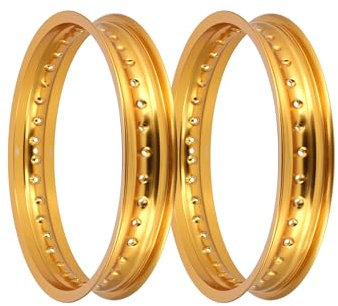 Set: 2x Felge 2,5 x 16 Alufelge, Gold eloxiert