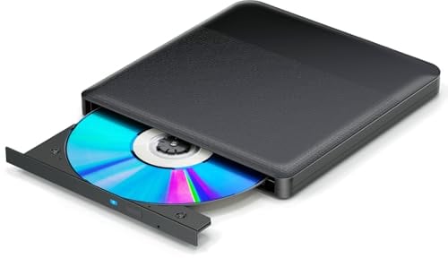 aelrsoch Lettore Blu-ray esterno DVD/BD lettura/scrittura, lettore Blu-ray portatile USB 3.0 e tipo-C DVD Recorder 4k Ultra High Definition Blu-ray Recorder per Win7/8/10/11/PC