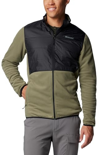 Columbia Men's Basin Butte Fleece Full Zip, Full Zip Fleece Jacket, Black, Size L