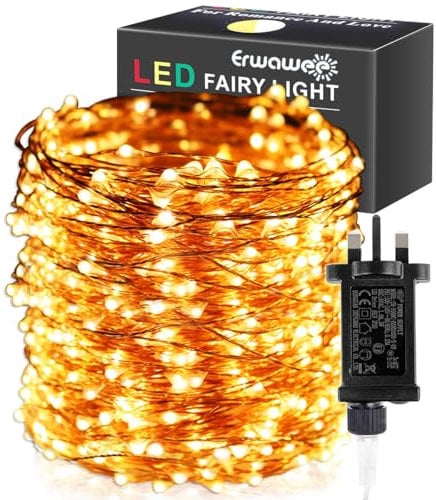 LED Christmas String Lights Copper Wire, 100M 328FT 1000 LEDs Christmas Decorations Outdoor Indoor 8 Mode Waterproof Starry Twinkle Fairy Light for Xmas, Garden, Party, Tree, Home, Wedding, Warm White