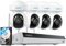 Reolink 4K Wi-Fi 6 PT Überwachungskamera Set, 4stk WLAN-Kameras Outdoor mit 355° Pan & 50° Tilt, Bewegungsverfolgung, Smart-Erkennung, Farbnachtsicht, 12-Kanal Wi-Fi NVR mit 2TB HDD (RLK12-800WPT4)