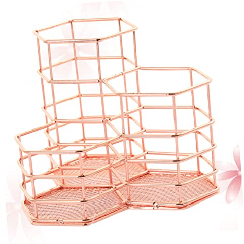 EXCEART Bleistifthalter Veranstalter Von Schreibwaren Make-up Pinselhalter Schreibmaterialhalter Jahrgang Roségold Kind