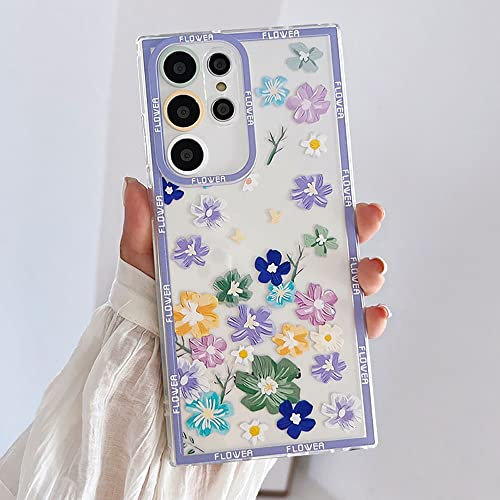 Custodia TPU Trasparente Verniciato Compatibile con Xiaomi Redmi Note 13 Pro 5G|Fiore