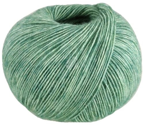 LANA GROSSA Ecopuno | Edle Netzgarnstruktur aus Baumwolle gefüllt mit Merino/Alpaka | Handstrickgarn aus 17% Schurwolle & 11% Alpaka Wolle | 50g Wolle zum Stricken & Häkeln | 215m Garn FB 97