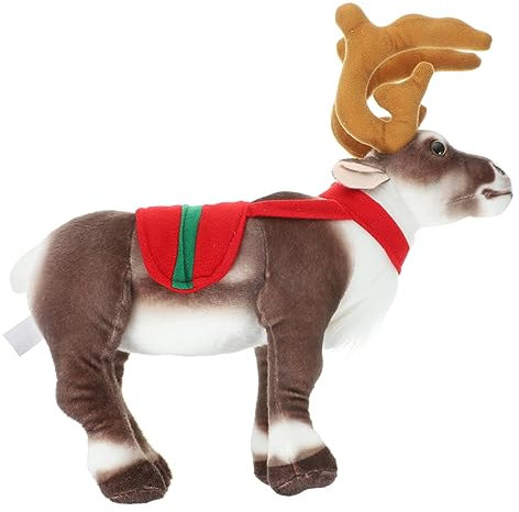 Vaguelly Weihnachtsdekorationen Plüschtier realistisches Elchspielzeug Kindergeburtstagsgeschenkpuppe Ornament Geschenke für kleine Geschenke Hirsch Figur Hirsch Dekor Tuch