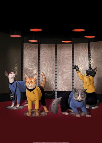 Displate Offiziell Star Trek MetallPoster Magnetische Befestigung Inklusive Lizenziert Bilder Hochwertiges Poster Star Trek Cats Star Trek Cats 5 Poster 45 cm x 32 cm