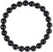 Ouubuuy Black Tourmaline Crystal Beads Bracelet 8mm Natural Gemstone Beaded Bracelets Healing Crystal Bracelet for Women Mothers Day Gifts