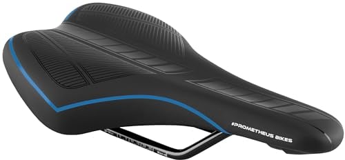 PROMETHEUS BICYCLES Fahrradsattel Kinder 24 26 27.5 Zoll Premium | Kindersattel Fahrrad | Kinderfahrrad-Sattel ergonomisch | BMX MTB City Sattel Kinder bequem weich | maximaler Fahrkomfort (Blau)