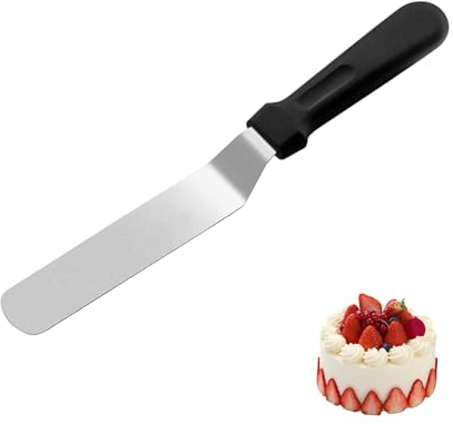 Licing Spatula,Stainless Steel Angled Cake Spatula Icing Smoother,Thickened Blade Spatulas Baking with Durable Plastic Handle,Cake Cutter Leveller for Parties,Birthdays,Weddings Anniversary