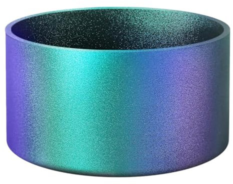 Bottine en silicone à lustré mat dégradé caméléon - Compatible avec Stanley Quencher Tumbler 20-40oz et plus de bouteilles d'eau (diamètre de base: 2,8-3 pouces) (Emerald)