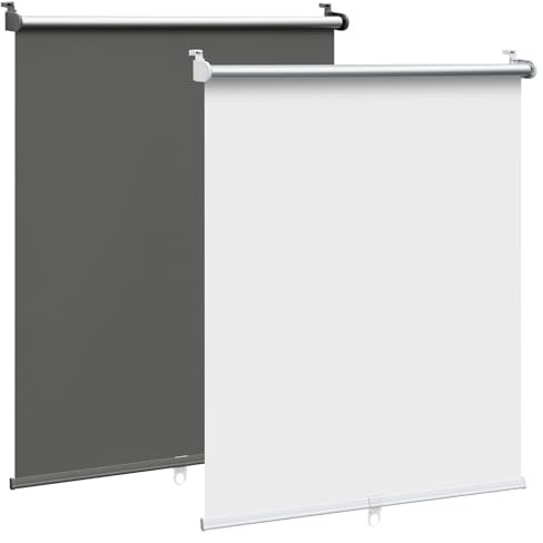 WOLTU Verdunkelungsrollo Klemmfix Thermorollo Fensterrollo innen ohne Bohren Rollo Verdunkelung Sichtschutz Sonnenchutz Klemmrollo Seitenzugrollo für Fenster & Tür 100x150cm, Schnurlos Weiß
