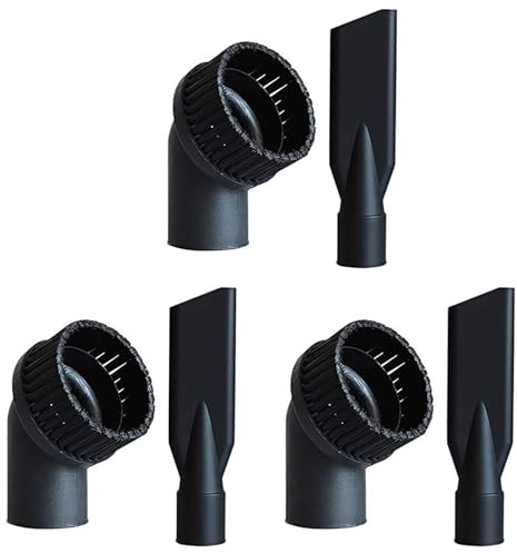 Piuusngy Lot de 3 brosses rondes et plates pour aspirateur industriel - 44 mm - Accessoires d'aspirateur industriels durables