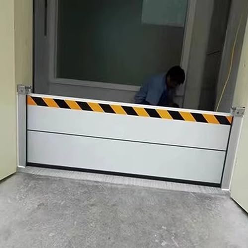 15.7 Inch Height Flood Protection Barriers for Garage Door, 40 50 60 80 100 120 150 200cm Aluminum Detachable Front Door Flood Guard, for Home Heavy Rain Water Control Flooding Hurricane (C