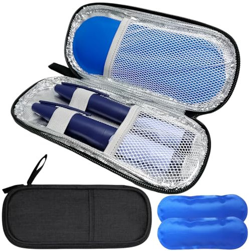 Bolsa Enfriadora para Insulina,Bolsa Viaje Insulina,Bolsa Pluma Insulina,Mini Enfriador Medicamentos para Viaje,Estuche Aislado para Insulina,Bolsa para Viajes Diabéticos,Bolsa Refrigeración Portátil