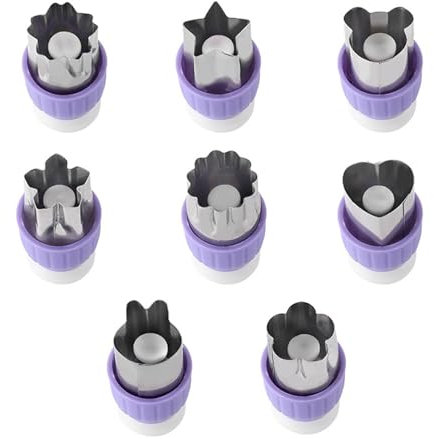 CHEOTIME Lot de 8 emporte-pièces en forme de légumes, professionnels, efficaces, bricolage, motif mignon, en acier inoxydable, emporte-pièces pour fruits, pour la cuisine