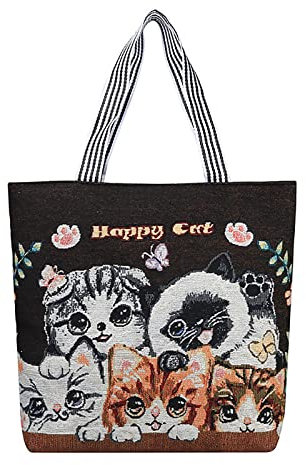 Handtaschen Rucksack Wasserdicht Damen bestickter Druck Canvas Bag Umhängetasche Damen Handtasche Damen Rucksack Mit Vielen FäChern Damen Groß (B, One Size)