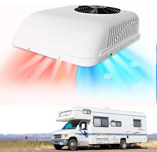 Kindevieft Condizionatore d'Aria per Camion unità AC Elettrica Split Adatto per Aria Condizionata, Raffreddamento Rapido, Basso Rumore per Camper, Roulotte, Autobus, Trattori, Camper,12V