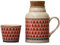 1 Set of Large Capacity Ceramic Carafe and Cup Set Vintage Style Water Pitcher with Handle Polished Ceramic Water Pitcher with Lid Cup Portable Small Ceramic Carafe with Small Mug for Home Office A