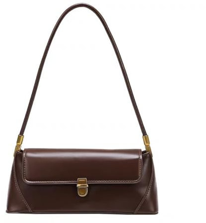 Wivmypog Umhängetasche für Frauen,Retro kleine Schultertasche für Frauen Tote Handtasche Mini Damen Clutch Geldbörse mit Schnallenverschluss Kaffee