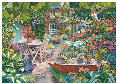 The House of Puzzles Splashing Around Puzzle – Große 500-teilige Puzzles für Erwachsene, extra große Teile, Künstler illustriert, malerische Landschaft, Deluxe-Puzzle-Geschenke