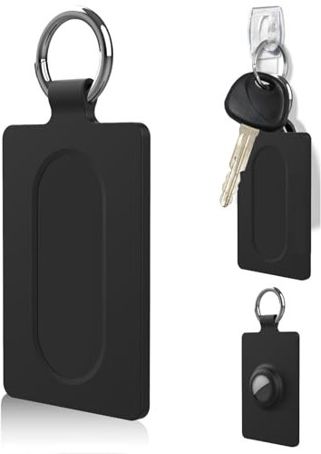 NTYUO Key Card Holder for Tesla, Airtag Key Fob Cover, Silicone Keyring Protector Cover, Anti-Lost and Scratch-Resistant Accessories for Tesla Model 3/Y/X/S