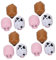 KICHOUSE Mini Voitures À Tirer Lot de 12 Pièces Motifs Animaux Jouets Éducatifs pour Garçons Et Filles Style Aléatoire