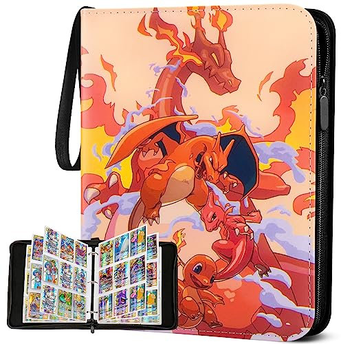 Sammelalbum für Karten,900 Karten Sammelkarten Album 9 Taschen 50 Seiten Sammelmappe karten Ordner Heft,Hochwertiges Wasserdicht PU Leder Card Collection Sammelheft,Geschenk für kinder - 900