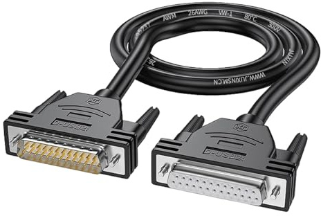 Qsvbeeqj Cable de extensión DB25 de 26 AWG, 25 pines, D-SUB DB25, cable de datos macho a hembra, 50 cm-10 m, cable macho a hembra