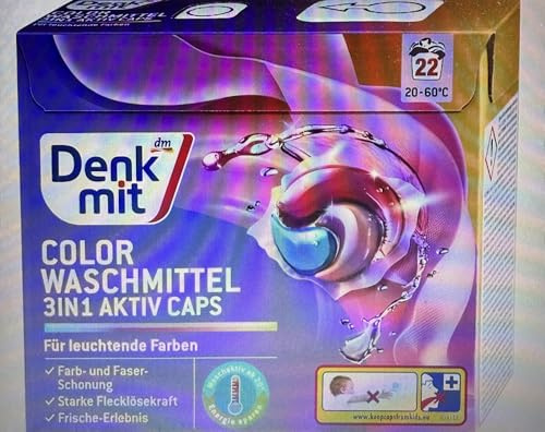 Denkmit Colorwaschmittel 3in1 Aktiv Caps, 22 Wl